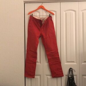 Abercrombie and Fitch Classic Red Button-Fly Pants